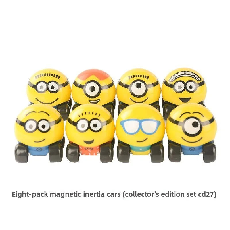 Trem de brinquedo fofo dos Minions, carrinho pequeno de inércia, divertido para meninos e meninas do jardim de infância, produto de anime e filme, pre