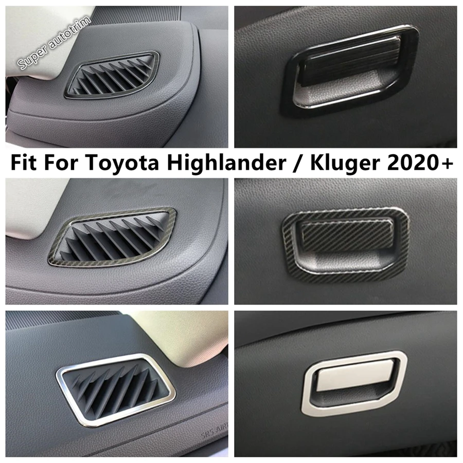 

Car Glove Box Handle Sequins / Dashboard Air AC Outlet Vent Cover Trim Accessories For Toyota Highlander / Kluger 2020 - 2023