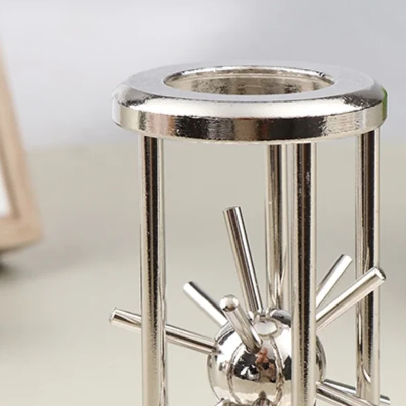 

NEW Classic Puzzle High IQ Cage Star Tooth Metal Brain Teaser Magic Baffling Puzzles Game Toys For Children Adults