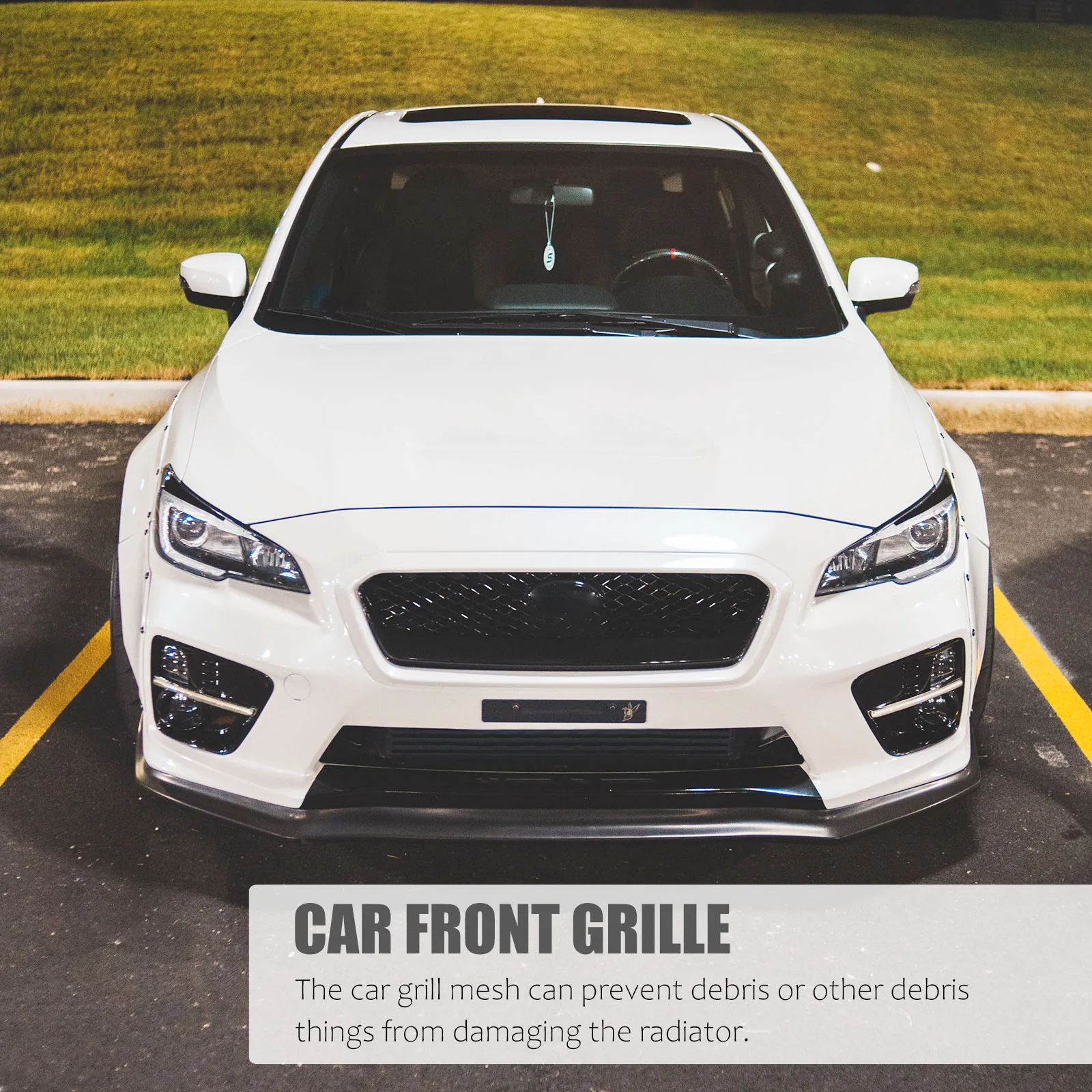 

Car Front Bumper Grille Mesh Aluminum Alloy Durable DIY Customizable 1 Roll Front Bumper Grille Car Grill Mesh