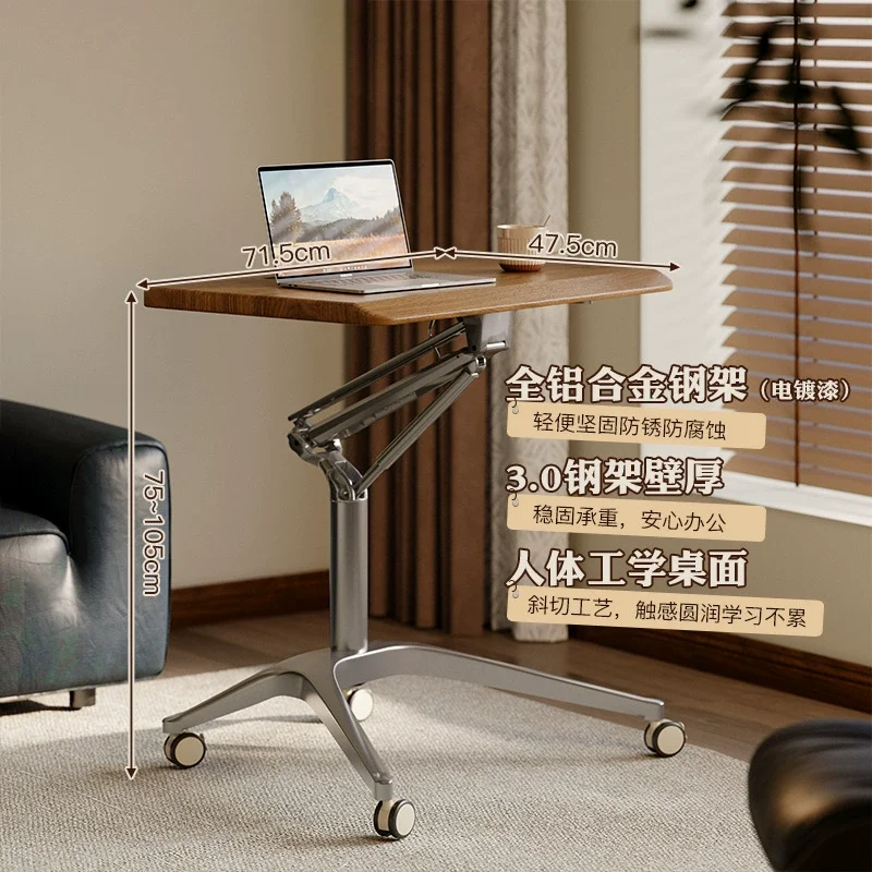 Pneumatic Lifting Computer Desk Standing Workbench Movable Desk