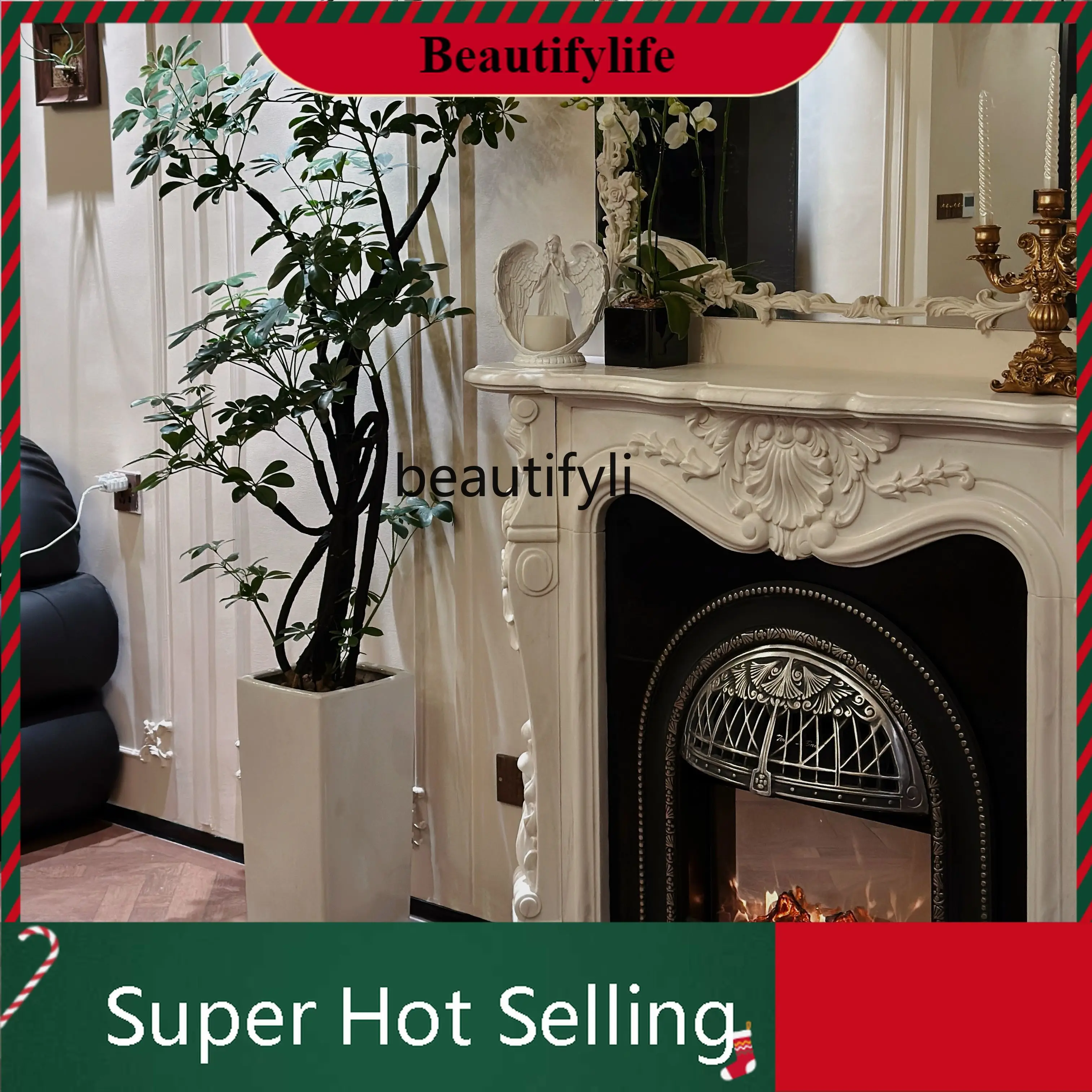 

D80 Marble mantel, indoor home villa stone fireplace European style fireplace