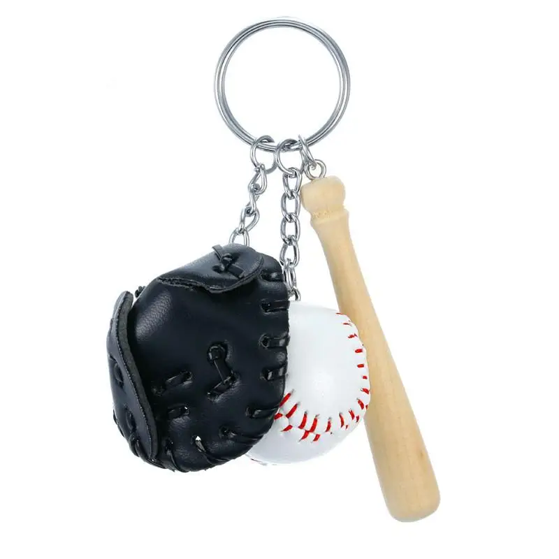 

Mini Baseball Bat Glove Set Pendant Keychain Key Ring Key Chain Backpack Pendants Key Decoration Car Key Pendant Christmas New