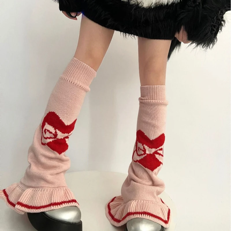 

Y2k Accessories Harajuku Black Wide Leg Socks Girls Jk Uniform Goth 90s Vintage Pile Socks Trumpet Leg Warmer Leggings Stockings