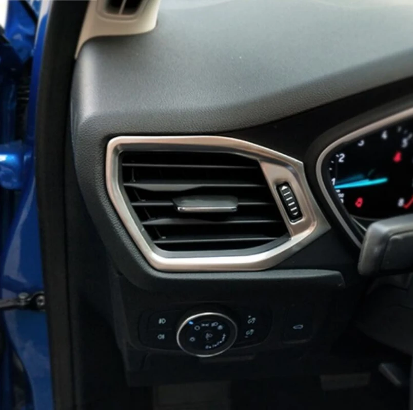 LHD Car Side Air Conditioning AC Outlet Vent Decoration Cover Trim Interior For Ford  Kuga Escape 2020 2021 2022 Accessories