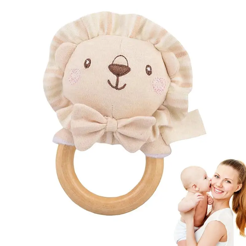 Pluszowa Grzechotka dla Niemowląt Śliczna Zabawka Wstrząsająca w Kształcie Zwierzątka Pluszowa Chwytak Wstrząsający dla Dzieci Chłopców Dziewcząt Słoń Niedźwiedź Królik Lew Kształt Zabawki do Chwytania