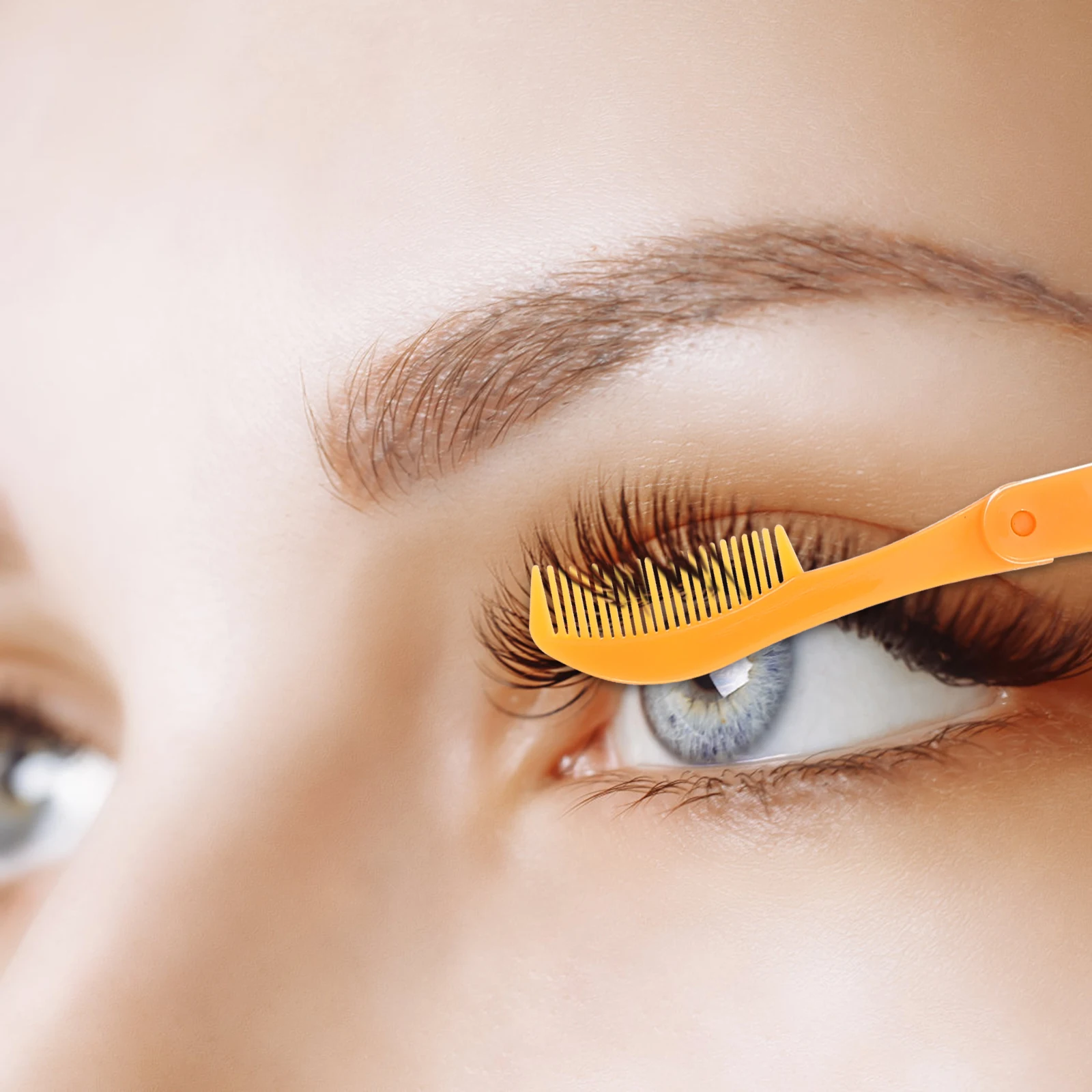 6개입 접이식 속눈썹 빗 눈썹 빗 세트 구부릴 수 있는 메이크업 도구 속눈썹 및 눈썹 정리 자연스러운 마무리 살롱 가정용