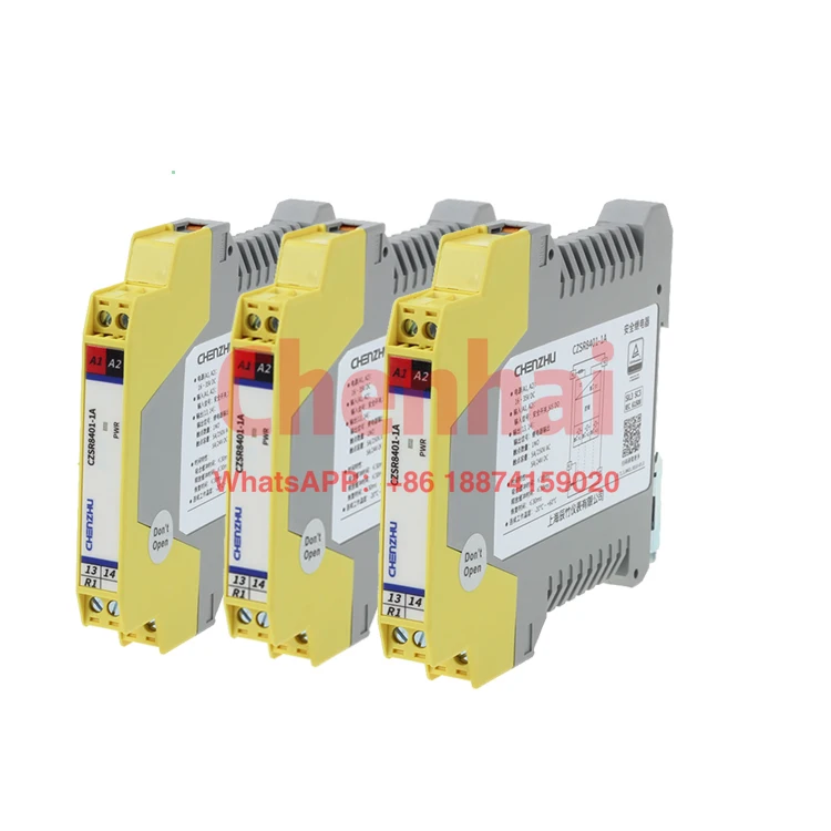 

Original Configurable Safety Relay Emergency stop Safety Switch/Interlock CZSR8401-1B DO Signal (SIS) | 24V DC | 1N/C | 4A