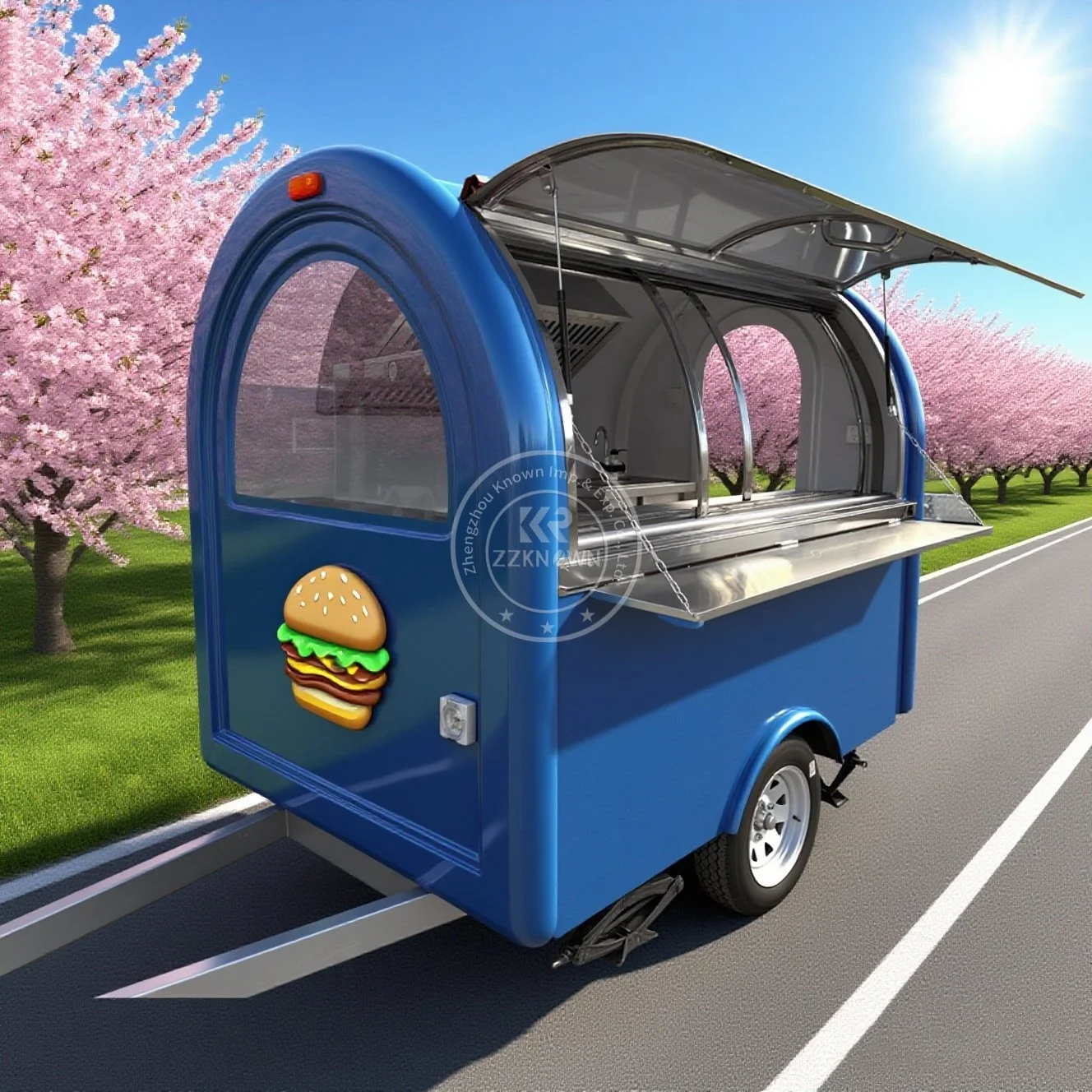 

Coffee Trailer Custom Fully Kitchen Equipments Mobile Restaurant Cart Street Pizza Snack Kiosk Fast Food Truck Van
