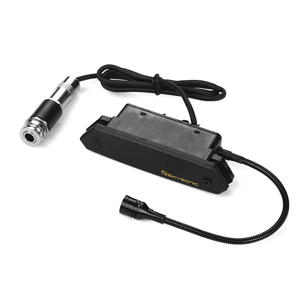 SKYSONIC T-902 Acoustic Guitar Active Soundhole Pickup Magnetic + Microphone Dual Pickup Systems with Volume Controls