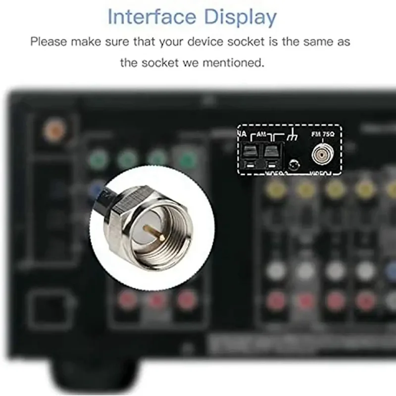 ABFN-FM Радиоантенна FM F-Head Антенна с овечьим рогом для автомобиля FM TV Радиостанция 75 Ом F Женщина к TV3.5 Моно