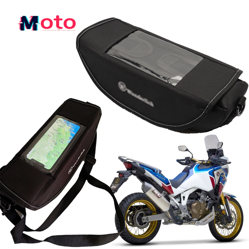 Para honda áfrica twin crf 1100 l crf1100 crf1000l adv crf1100l acessórios da motocicleta guiador saco de viagem armazenamento à prova dwaterproof água