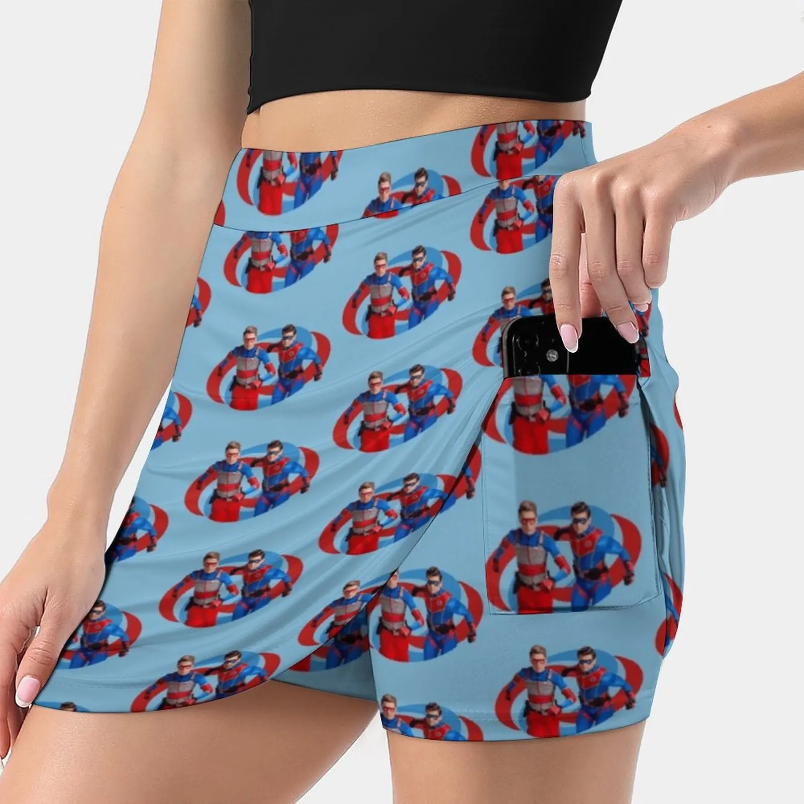 Henry Danger-Action Logo Women's skirt Y2K Summer Clothes 2022 Kpop Style Trouser Skirt With Pocket Henry Danger Captain Man