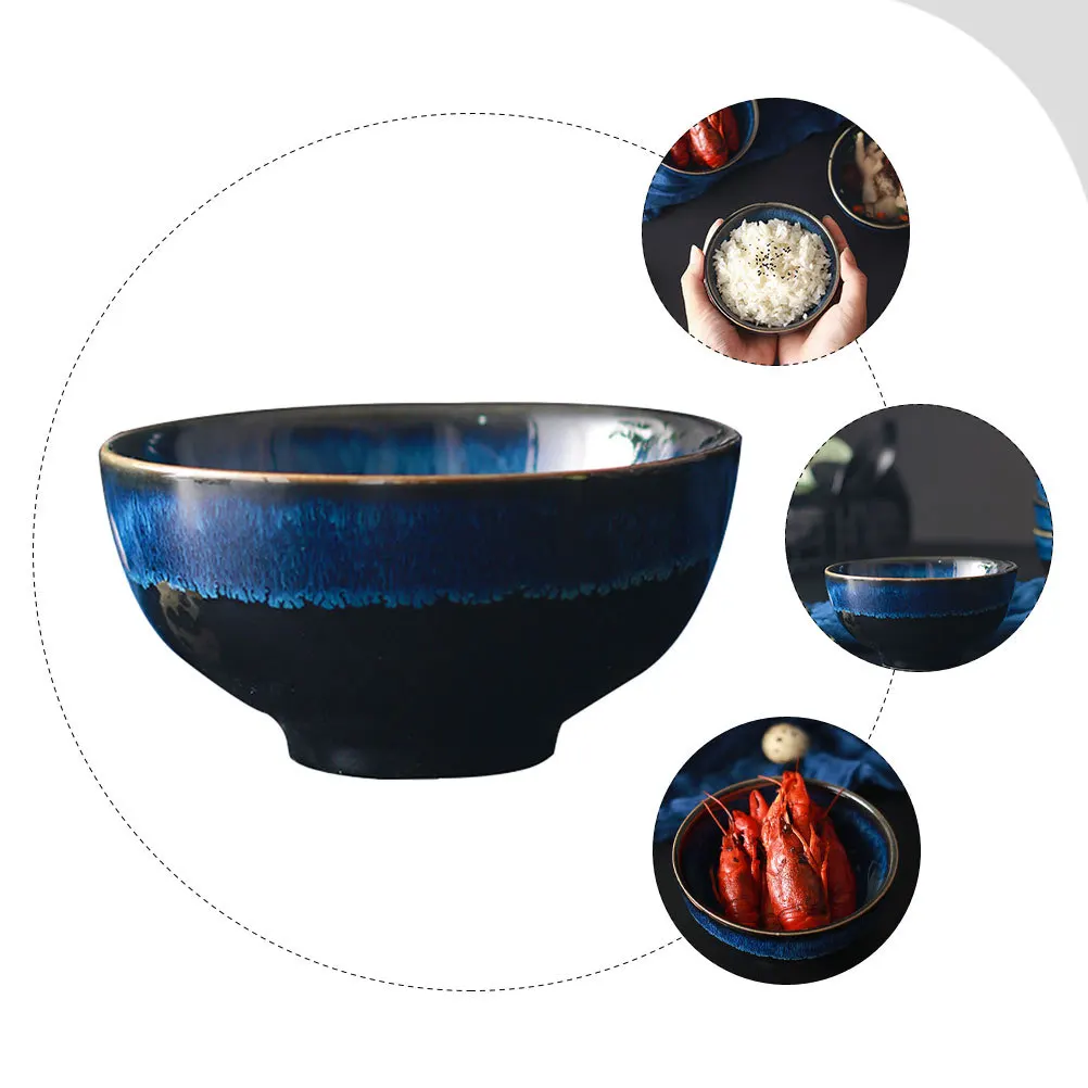 

Japanese Style Ceramic Rice Bowl Soup Salad Bowl for Kitchen Home Food Serving Tableware Ceramic Salad Bowls