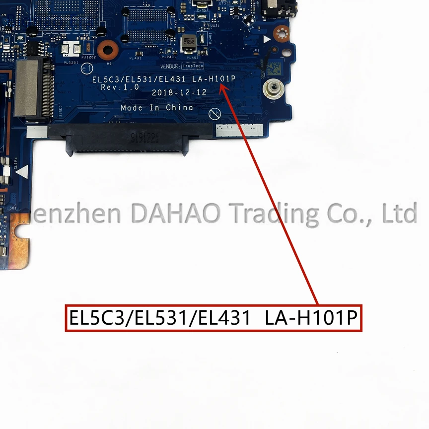 EL5C3/EL531/EL431 LA-H101P สำหรับ Lenovo Ideapad S340-14IWL S340-15IWL แล็ปท็อปเมนบอร์ด I3-8145U 4GB-RAM 100% ทดสอบ