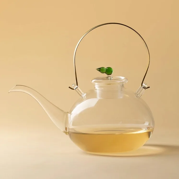 

Large Capaci Copper Borosilie Tea Pot for Boiling Water And Tea High Heat Resistance Handled Pot from Qin Dehua Coun