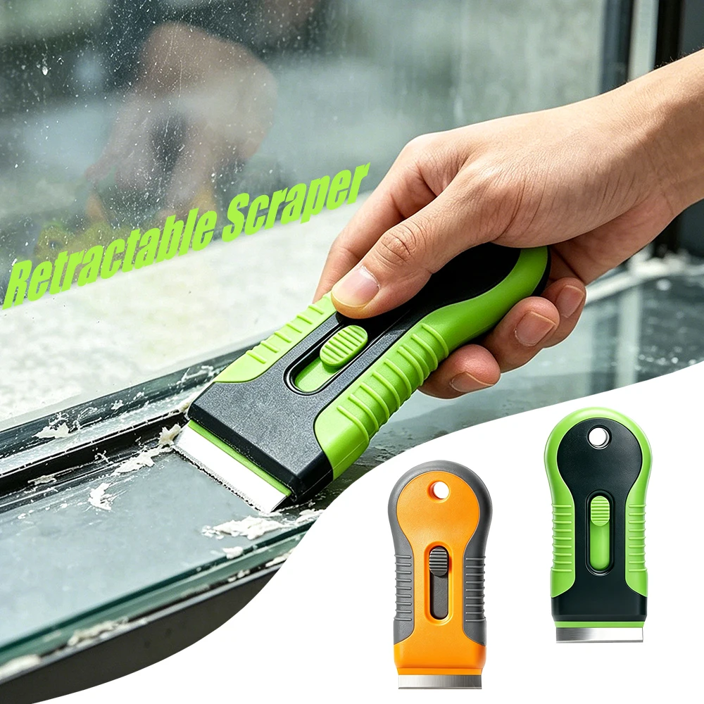 AUTOBRIGHT Car Window Glass Sticker Clean Razor Scraper Ceramic Razor Blade Tint Vinyl Wrap Glue Squeegee Remover Cleaner Tool