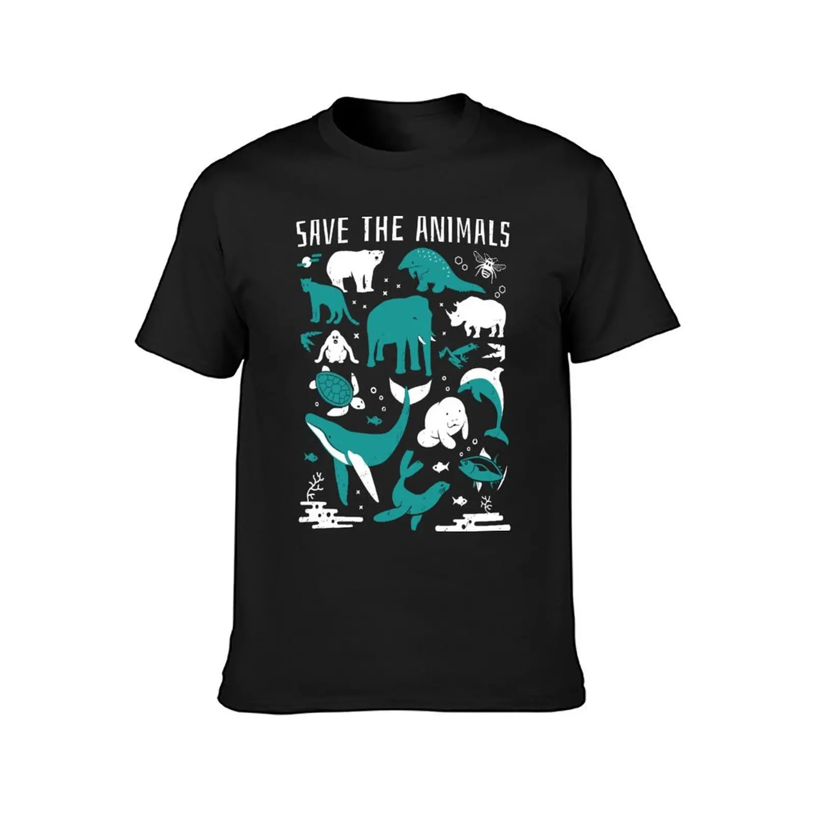 Save The Animals - Endangered Animals T-Shirt Blouse Aesthetic clothing workout shirts for men