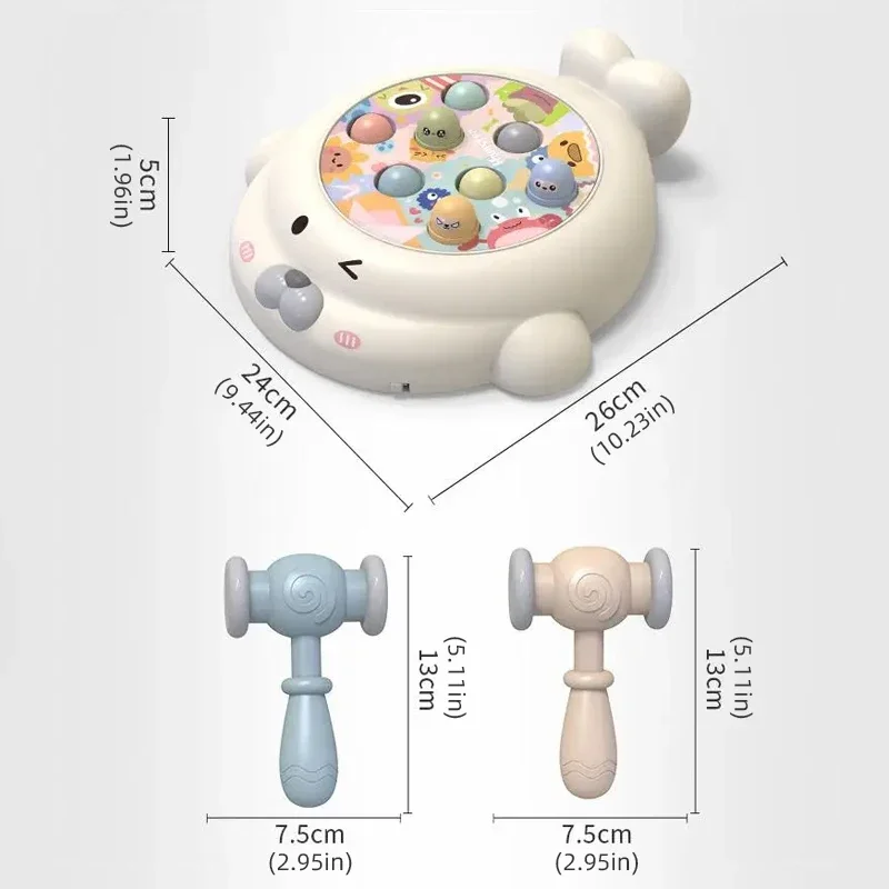 Interaktives Hämmerspielzeug für Kinder, Musik, Klopf-Maulwurfspiel, Montessori-Spielzeug, Kleinkinder, Whack Mole, Bildungsspielzeug für Kleinkinder, Weihnachtsgeschenke