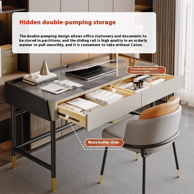 

Modern Desk Bookshelf Floor Computer Table Pliante Executive Desk Study Corner Mesa Para Computador Bureau Office Furniture