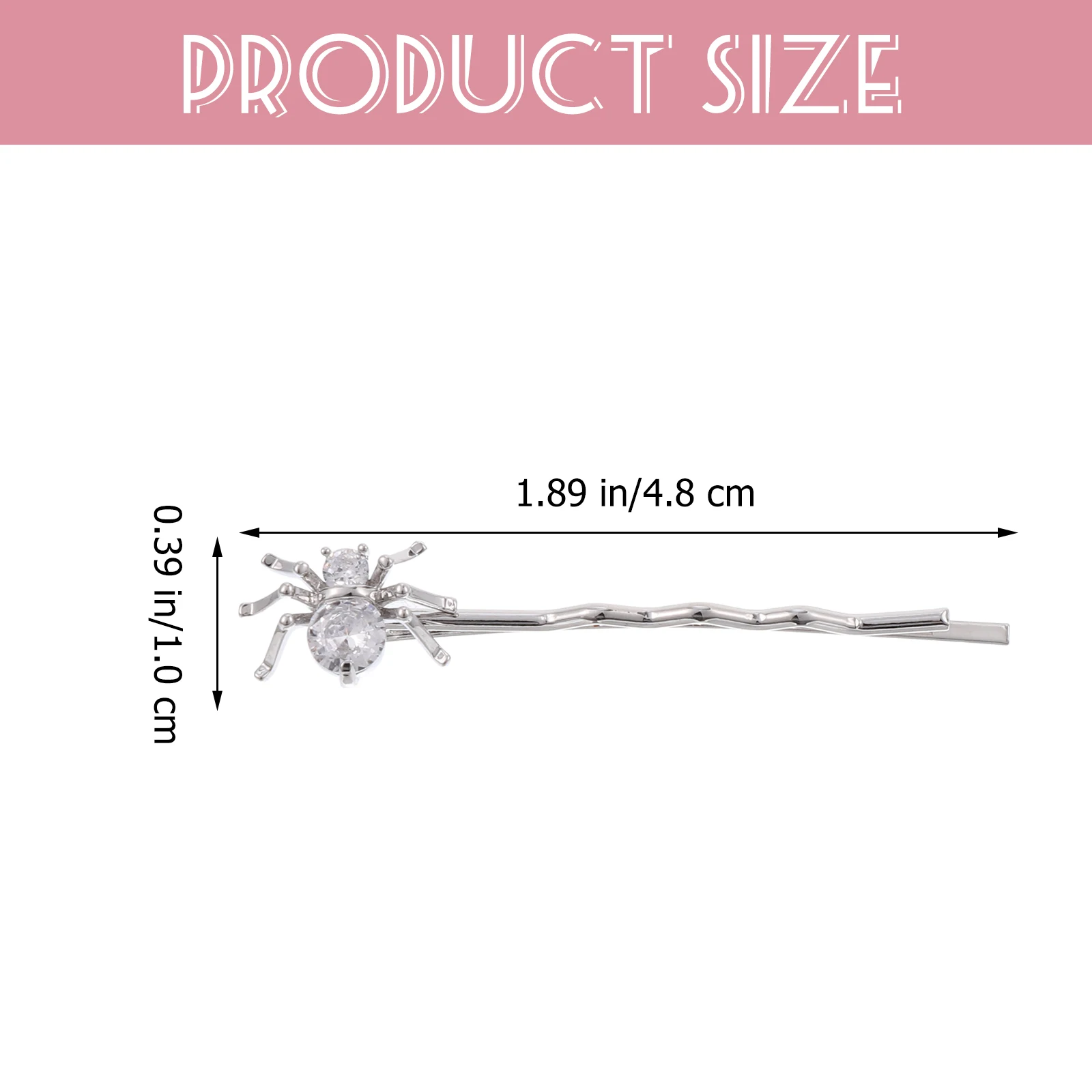 

Funny Zircon Spider Hairpins Rhinestone Barrettes Halloween Cosplay Costume Accessories Elegant Hair Clips Match Daily Outfits