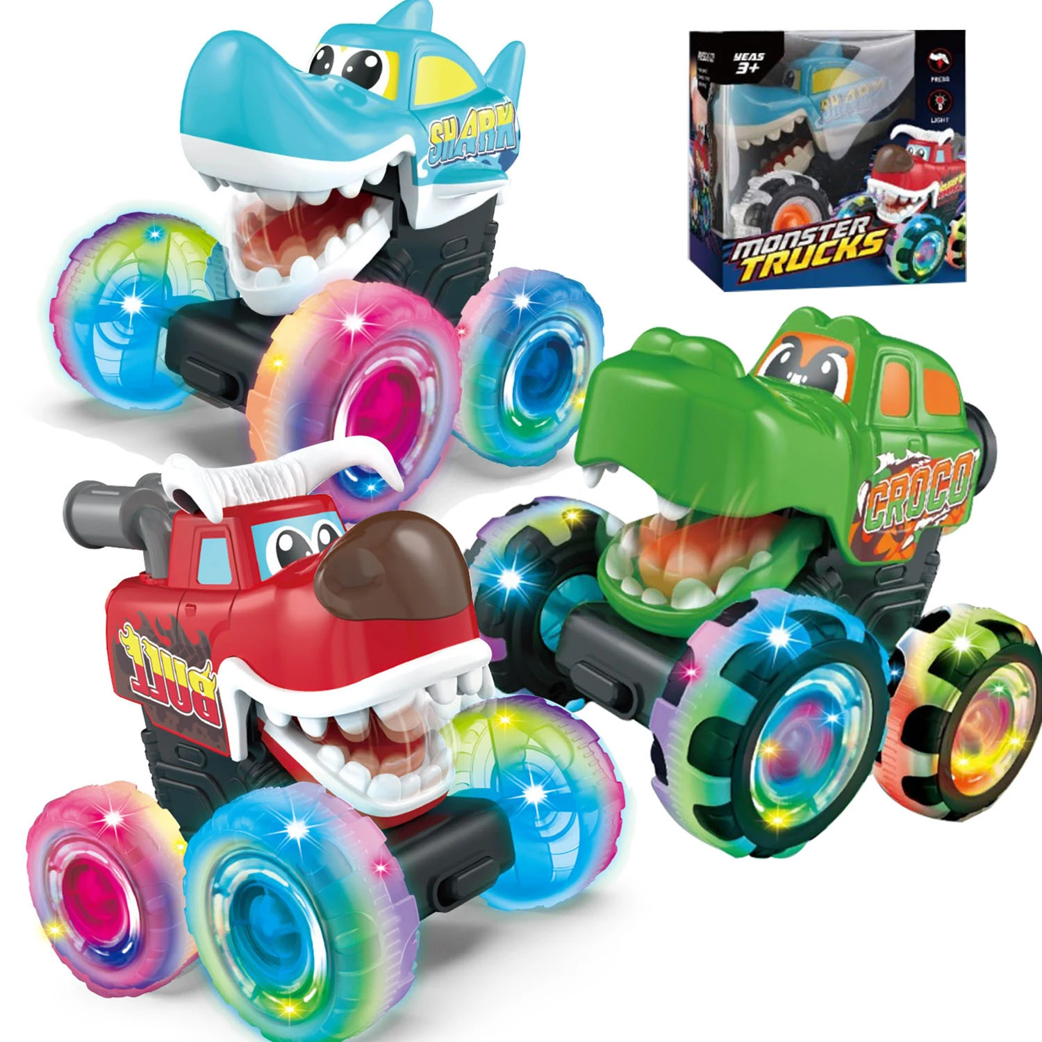 

Children's luminous toy car, inertia car, wheels with lights, children's holiday birthday gift