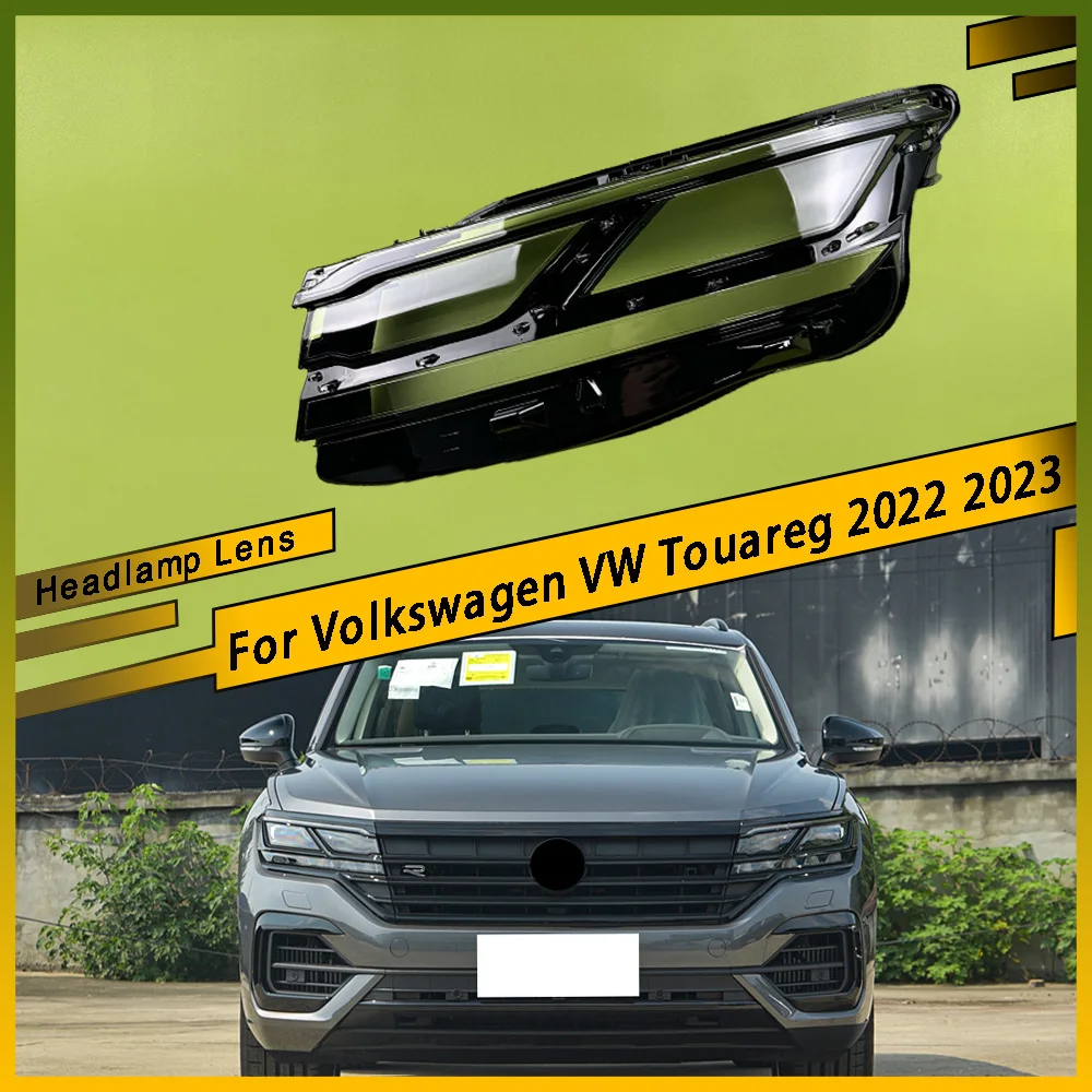 

For Volkswagen VW Touareg 2022 2023 Head Lamp Light Case Headlights Shell Mask Transparent Cover Lampshdade Headlamp Shell Glass