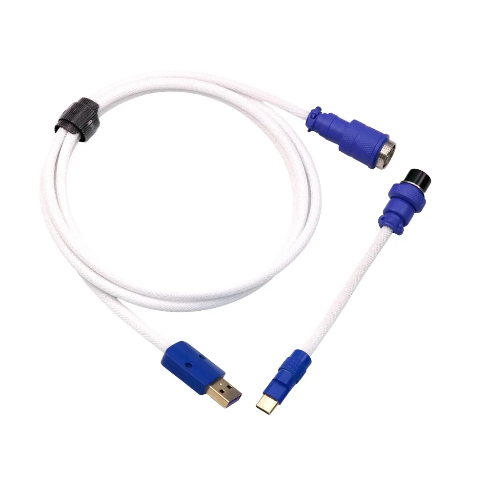 Angitu 8k Mechanical Keyboard USB to USB C Type C Cable With 4Pin GX16 Aviator Aviation Keyboard Cable Metal Connector