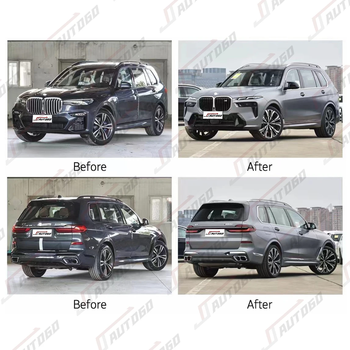 Newest G07 LCI M60i M Tech Body Kit For 2019 2020 2021 2022 BMW X7 xDrive40i 40d G07 Bumper Side Skirt Diffuser Pipe assembly