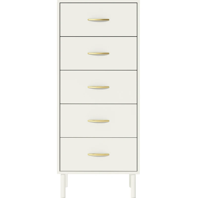 

HXL Light Luxury Chest of Drawers Ultra-Thin 30cm Small Bedroom Cream Style Drawer Storage