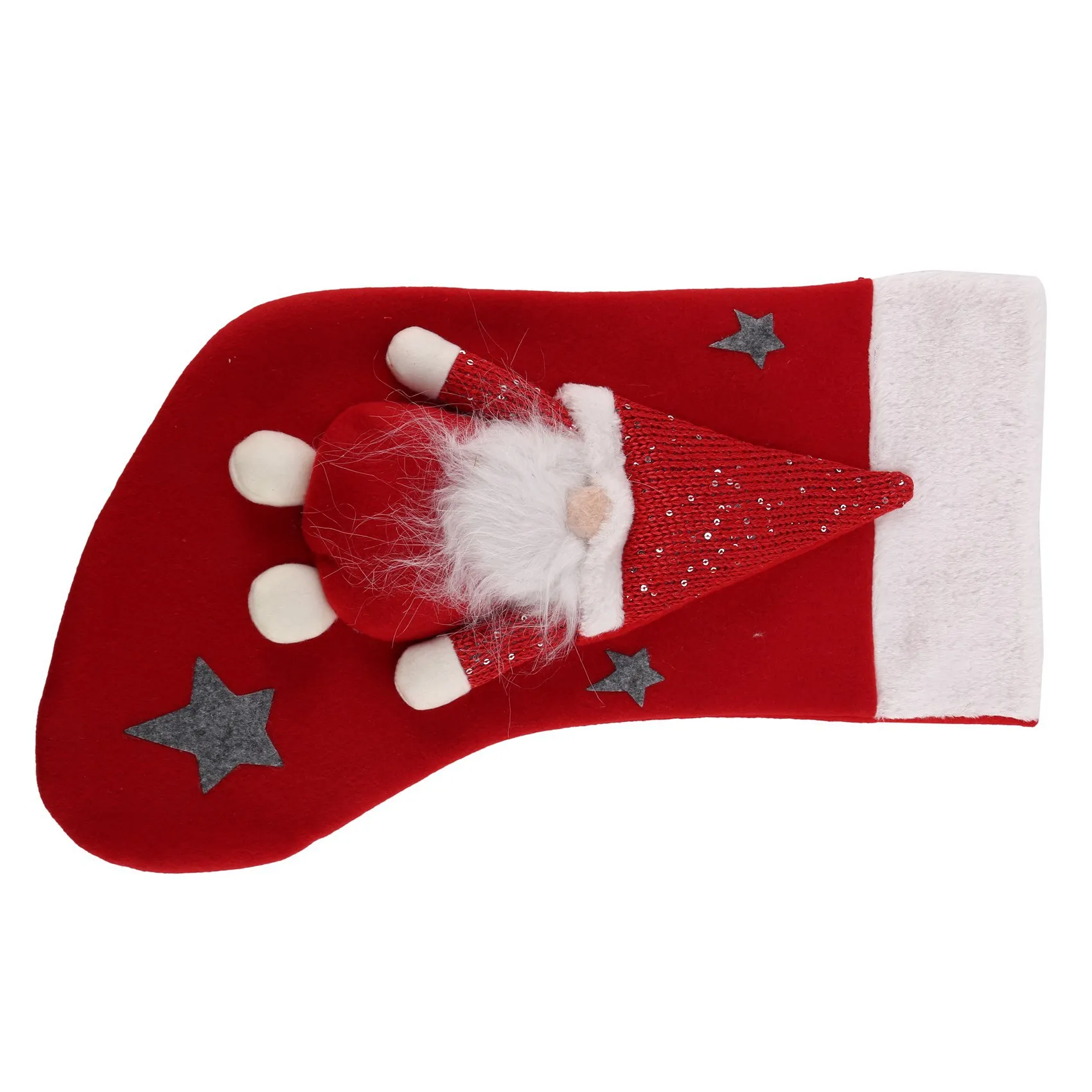 Santa Claus Christmas Stocking Fireplace Hanging Socks Christmas Candy Gift Socks Christmas Party Home Decor Red