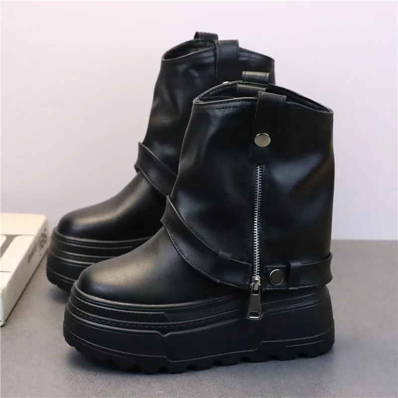 

Белые кожаные женские ботильоны на высоком каблуке, застежка-молния, высота каблука 12 см, модные ботильоны на платформе 10 см, туфли на платформе