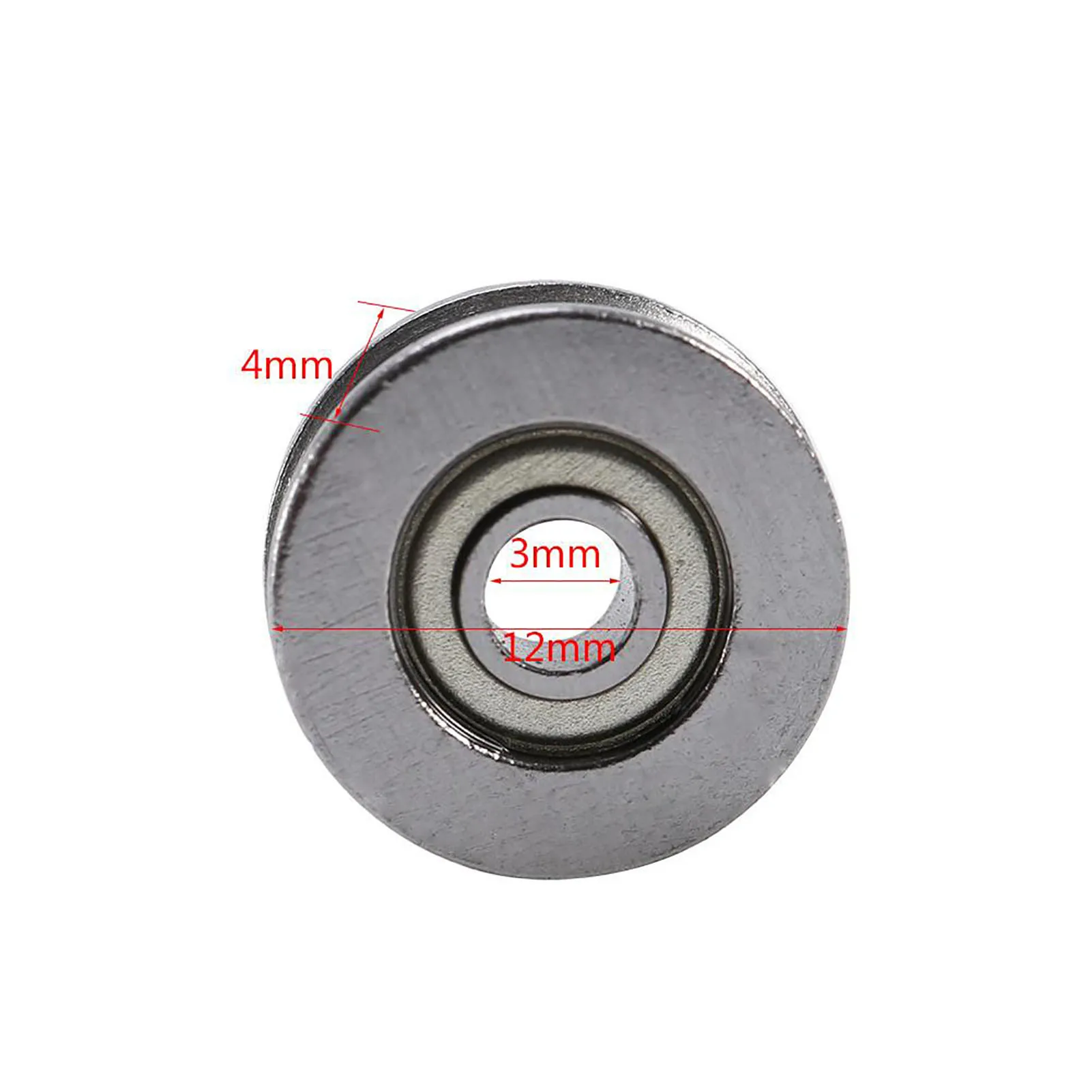 20pcs V623ZZ Carbon Steel V Groove Ball Bearing Pulley For Rail Track Linear Motion System 3x12x4mm
