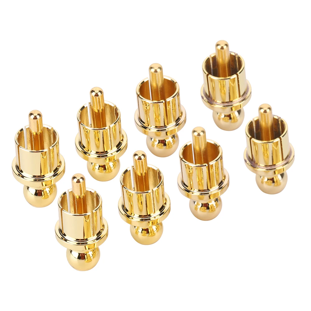 1/8 Pcs Gold/Rhodium Plated Dust Protector RCA Shorting Plugs RCA Male Plugs RCA Dust Caps for Audio Speaker Subwoofer Amplifier