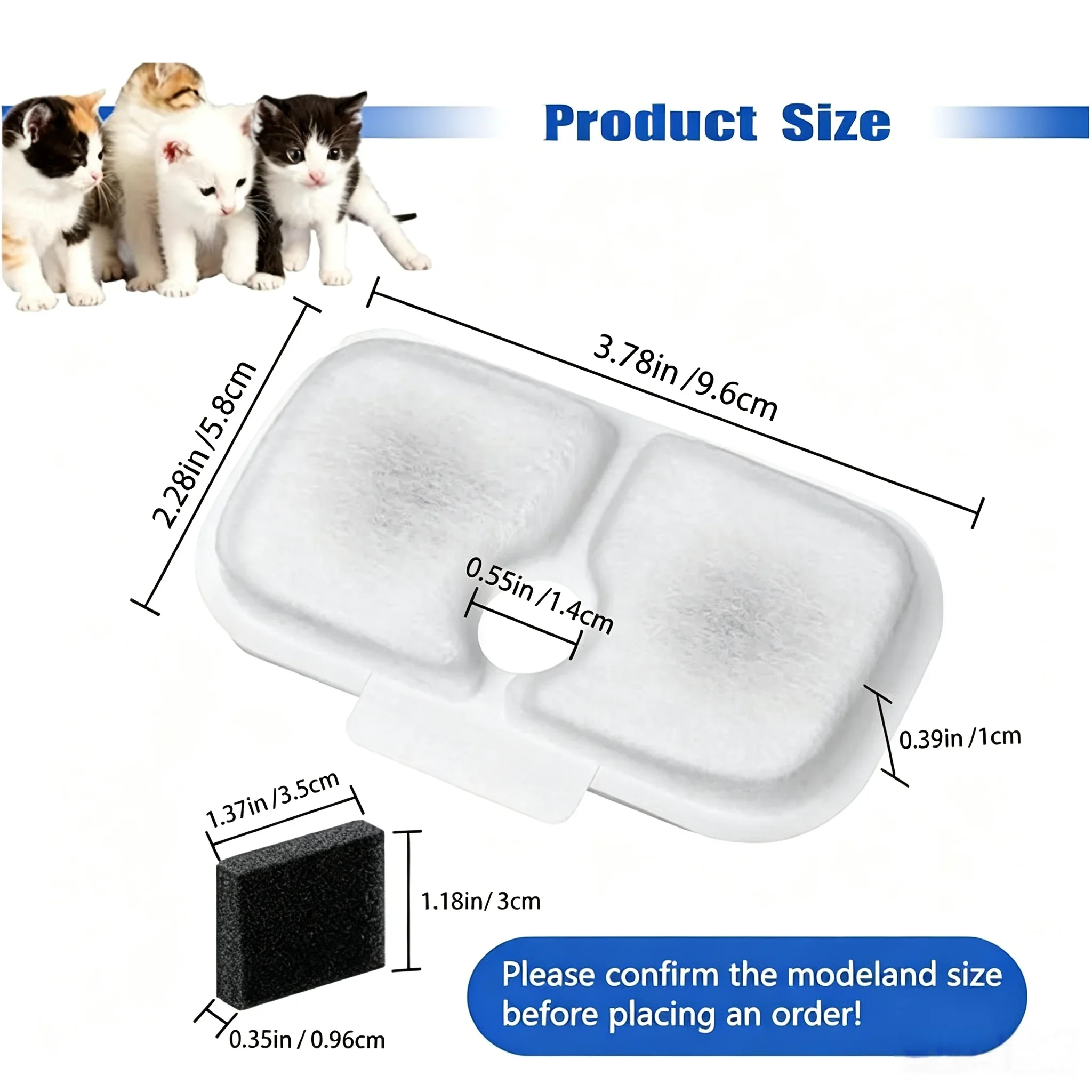 12er-Pack Katzen- und Hunde-Wasserbrunnenfilter, kompatibel mit Wasserbrunnen, Ersatzfilter für PLWF106/PLWF116/PLWF115/PLWF105 – Detail 3