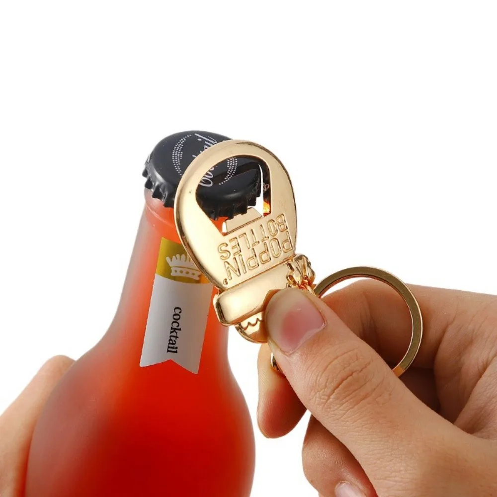 1 Piece POPPIN BOTTLES Key Chain Bottle Opener Baby Shower Boy Girl Baby Shower Decoration Supplies Favor Gifts