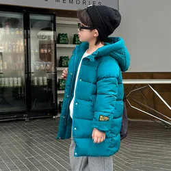 Winter Jacket Kids Boys Hooded Parkas Thick Warm Long Coat For Boys Jacket Children Clothes Winter Jacket For Girls Coat