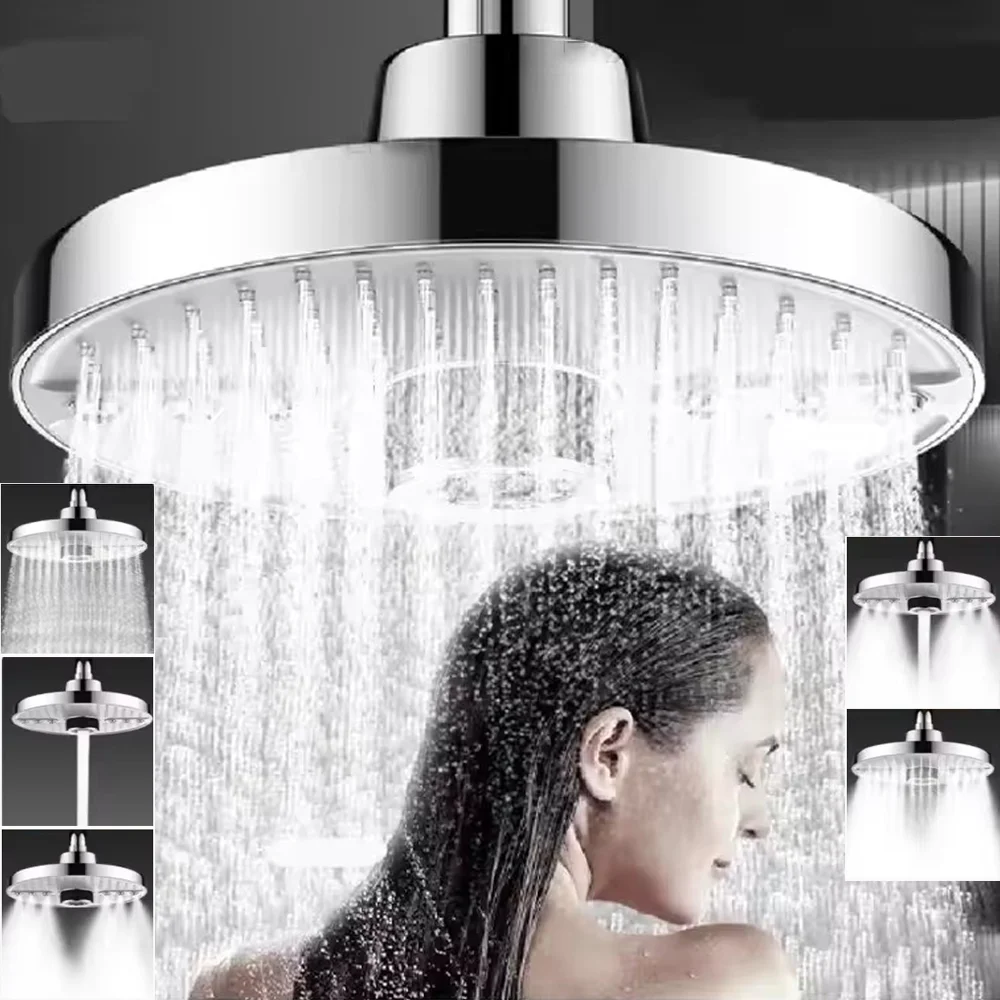ترقية 5 طرق ارتفاع ضغط شلال دش رئيس تدفق عالية 175 مللي متر لوحة كبيرة الضغط تعزيز تصميم سبا الحمام دش #1