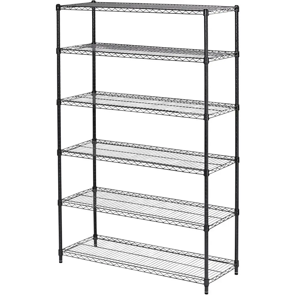 

AleraALECommercialWireShelving,Six-Shelf,48wx18dx72h,BlackAnthracite