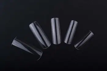 120 ks dlouhé čtvercové nehtové tipy prodlužovací systém tvarované full cover falešné nehty gel francouzské baleríny kapsle pres-on tipy 10 nejlepší prodej Americké kapsle - №7