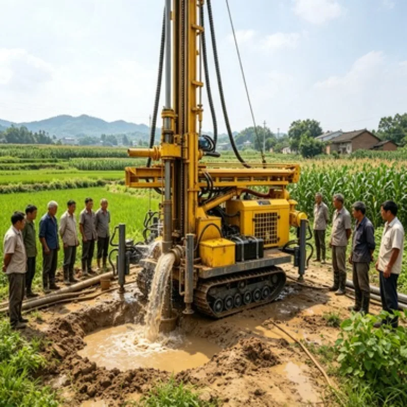 Drilling Depth 180m Tractor Mounted Pneumatic Water Well Drill Rig for Agricultural Irrigation Water Supply