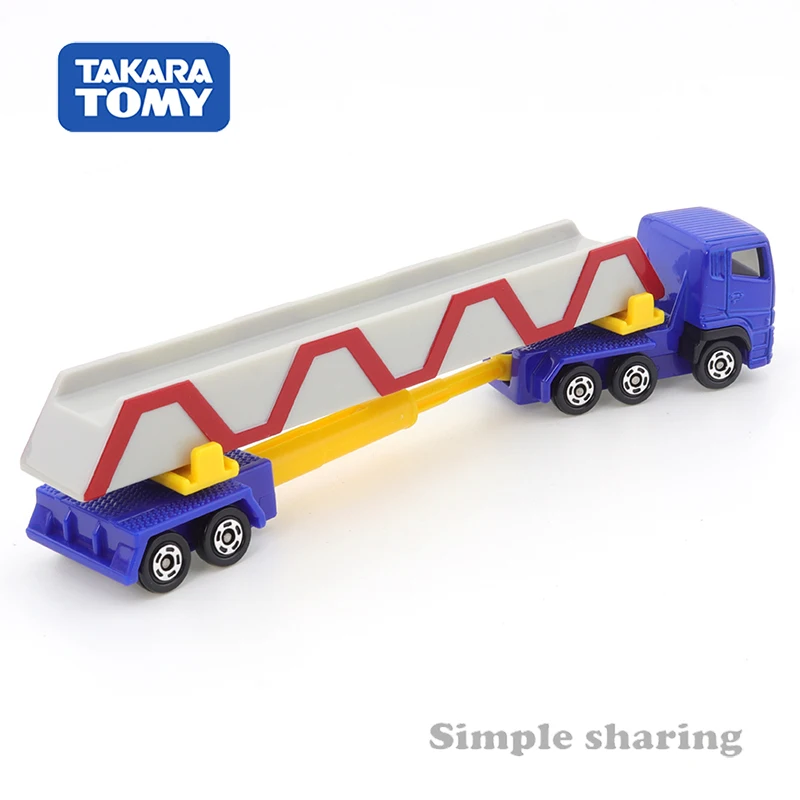 Takara Tomy 긴 타입 Tomica No.140 미쓰비시 후소 슈퍼 그레이트 폴 트레일러 자동차, 어린이 장난감, 모터 자동차 다이캐스트 금속 모델