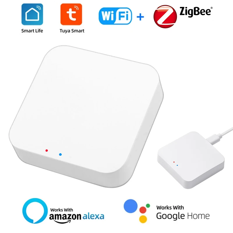 

Tuya Zigbee 3.0 Gateway Hub Smart Home Wireless Bridge Smart Life APP Remote Control Automation Device Works with Alexa Google