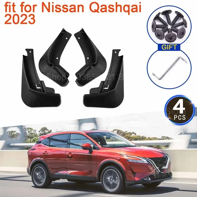 

for Nissan Qashqai J12 2023 2024 Accessories Mudguards Upgrade Anti-splash Guards Front Rear Wheels Fender Mudflap Car Styling