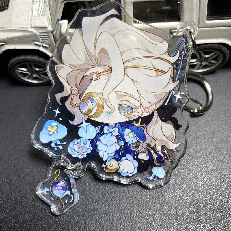 لعبة الهوية 5 شخصية المفاتيح لطيف القبر حارس أندرو كريس الملحن الدموي الملكة فارس مفتاح سلسلة حقيبة الملحقات هدية