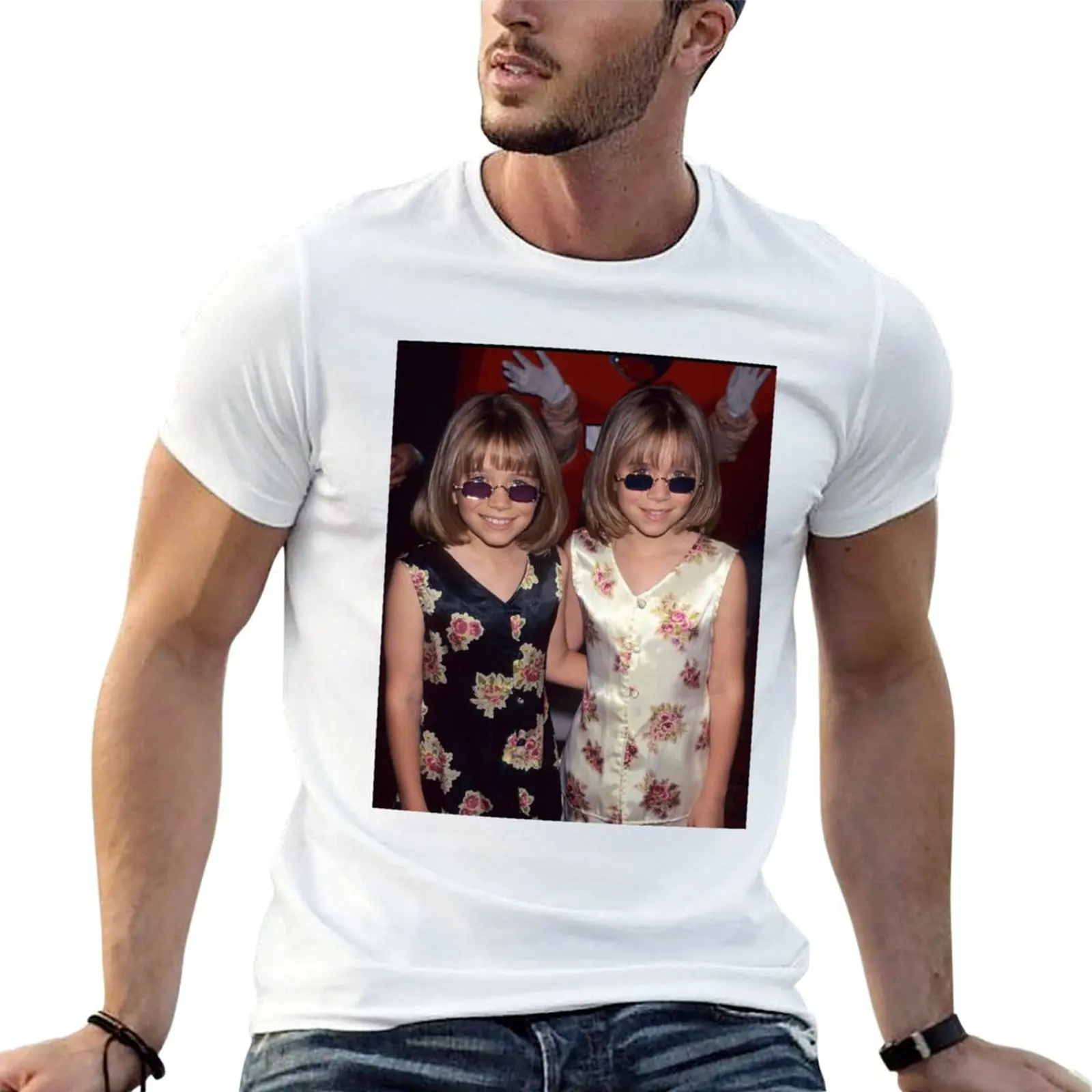 

MARY KATE AND ASHLEY T-Shirt man t shirt cotton high quality t shirt custom print t shirts for man pack cotton T-shirt