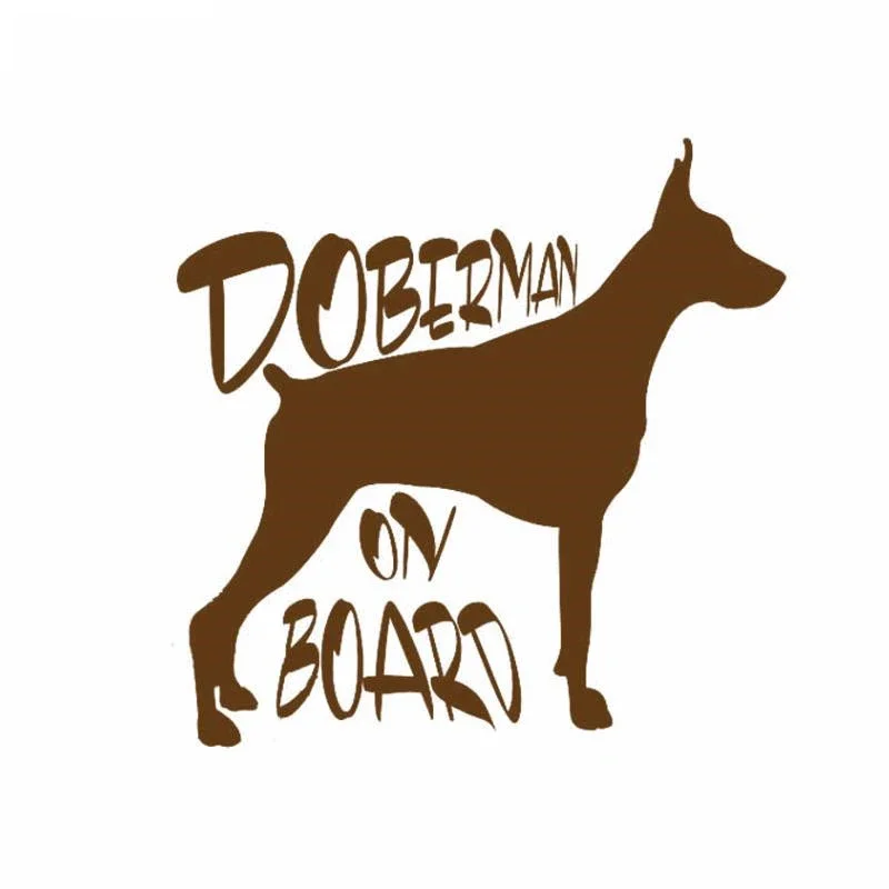 15 * 15cm Doberman Inu Design Car Window Bumpers, Motorcycle Accessories, Vinyl Decorative Waterproof Car Stickers