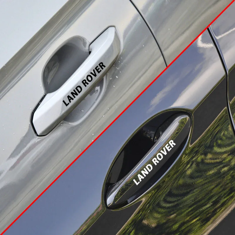 For Land Rover Discovery 4 R4 LR2 Range Rover Evoque Sport 4Pcs Car Door Handle Stickers Tire Rear View Mirror Decals Decoration