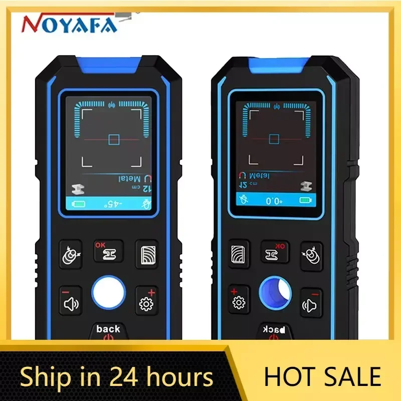 

NOYAFA NF-518 Metal Detector Backlit Black AC Wood Stud Finder Cable Wires Depth Tracker Undeground Wall Scanner LCD HD Display