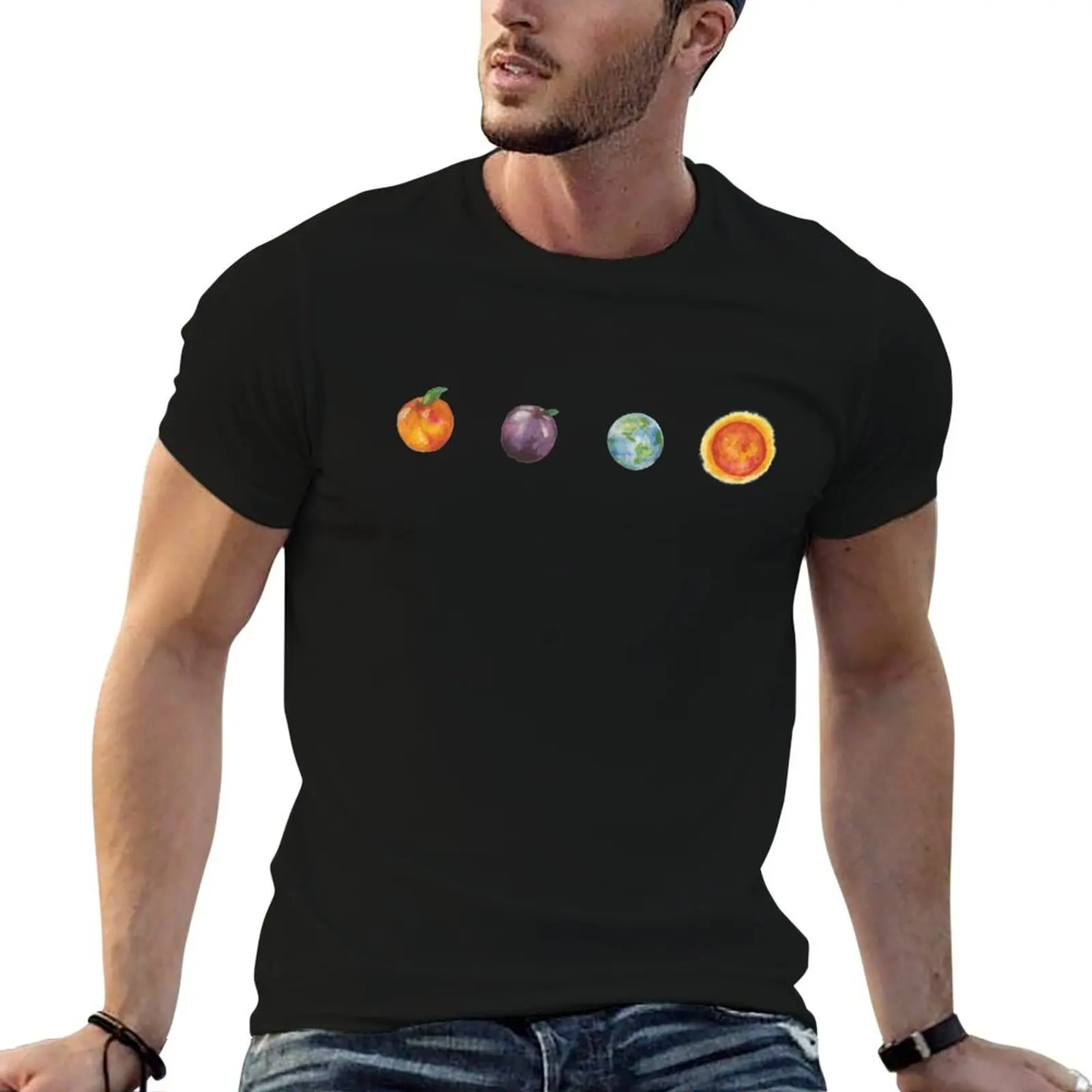 

Peach Plum Earth Sun T-Shirt graphic t shirts plus sizes hippie clothes funny t shirts for men